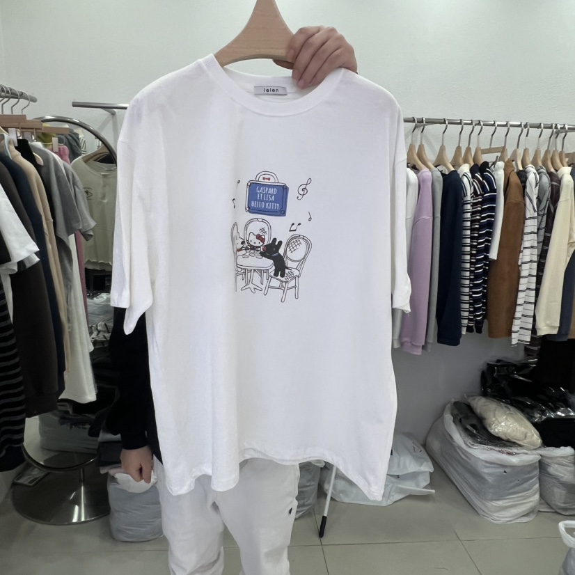 LELEN韓國直郵女裝新款推薦熱賣職業25秋冬人氣休閑時尚T恤LELENT恤圖色1