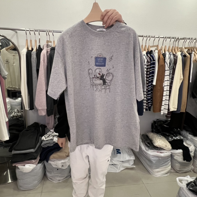 LELEN韓國直郵女裝新款推薦熱賣職業25秋冬人氣休閑時尚T恤LELENT恤圖色2