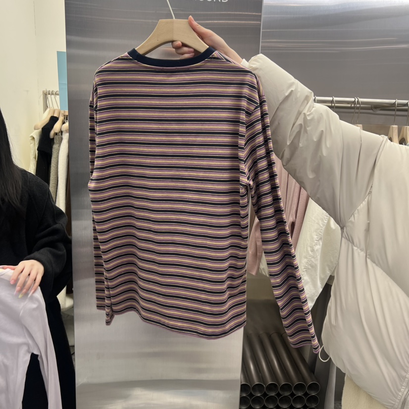 VELVET UNDERGROUND韓國代購女裝新款休閑推薦25秋冬長袖T恤VELVET UNDERGROUND長袖T恤