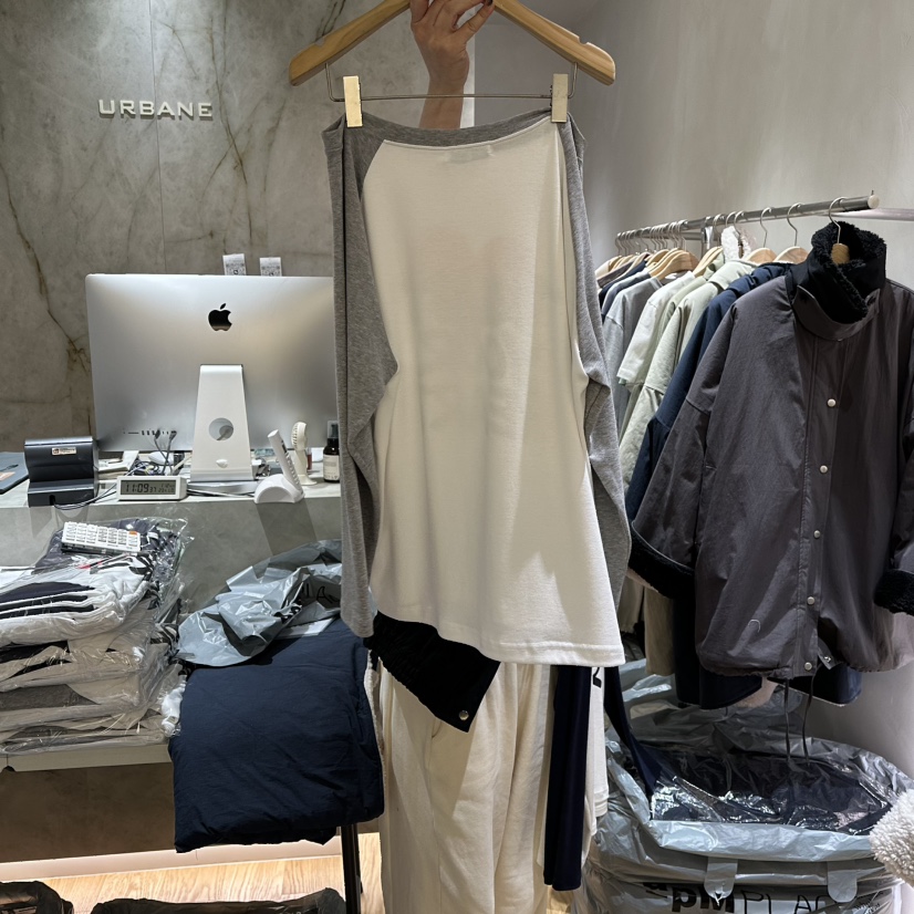 URBANE-P韓國直郵女裝新款休閑人氣熱賣時尚長袖T恤春款URBANE-P長袖T恤