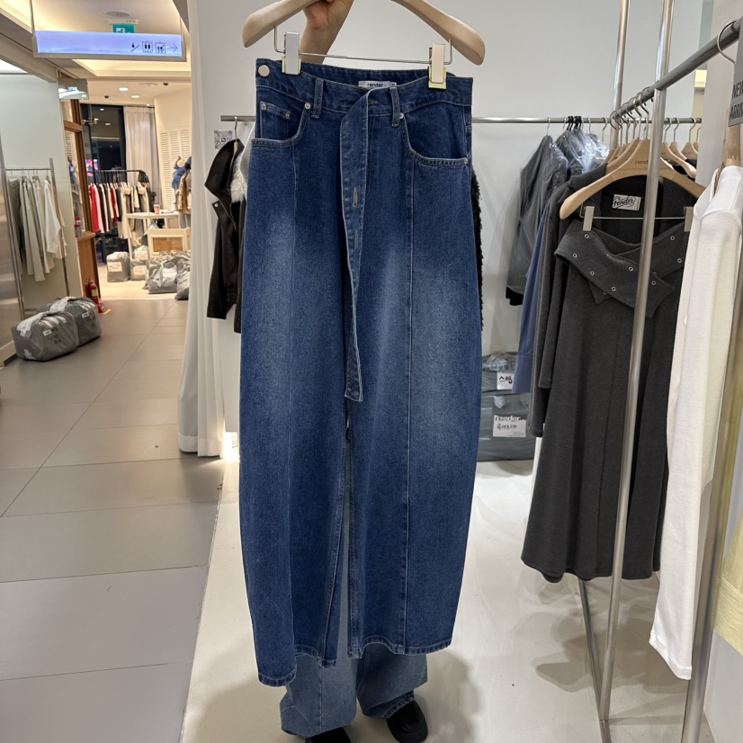 RENDER東大門實拍女裝新款時尚熱賣25秋冬牛仔褲系帶春款RENDER牛仔褲圖色1