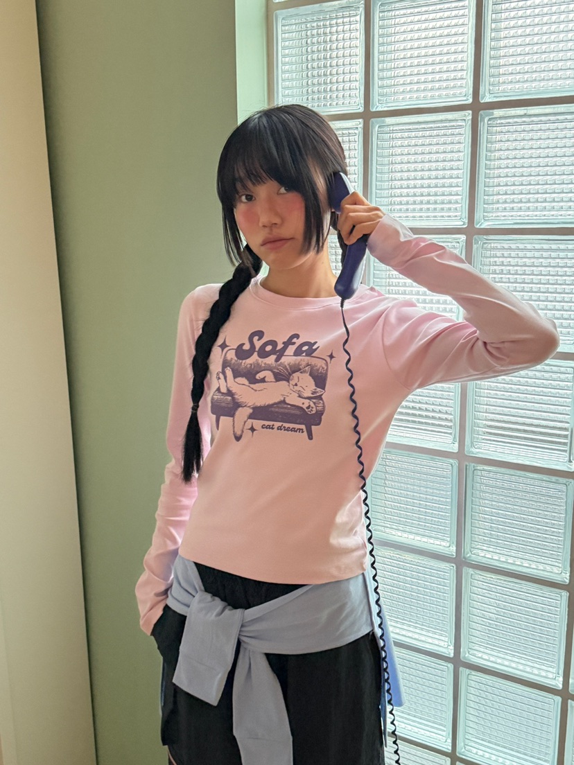 MORE THAN-P韓國直郵女士新款25秋冬時尚人氣長袖T恤春款MORE THAN長袖T恤