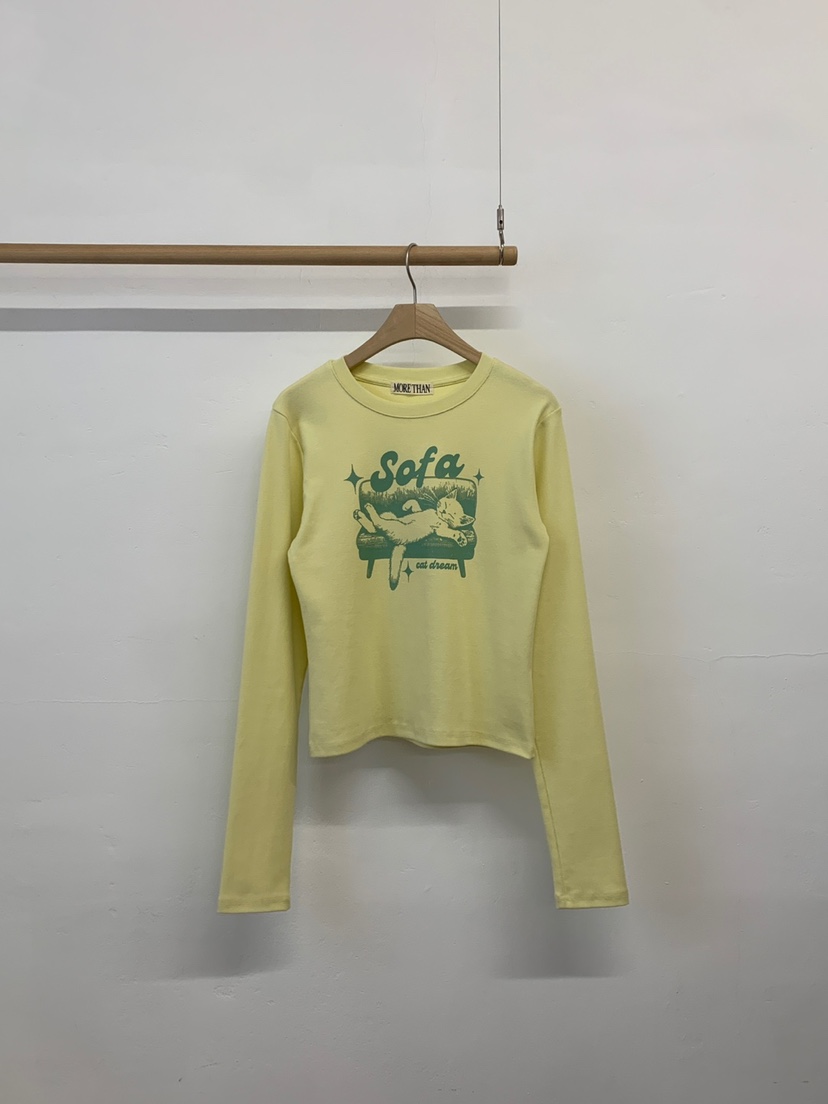 MORE THAN-P韓國直郵女士新款25秋冬時尚人氣長袖T恤春款MORE THAN長袖T恤圖色3