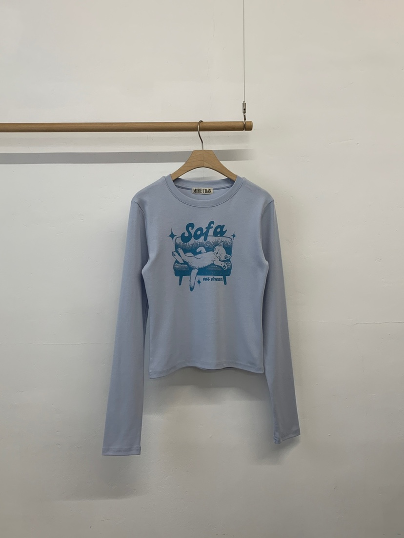 MORE THAN-P韓國直郵女士新款25秋冬時尚人氣長袖T恤春款MORE THAN長袖T恤圖色4