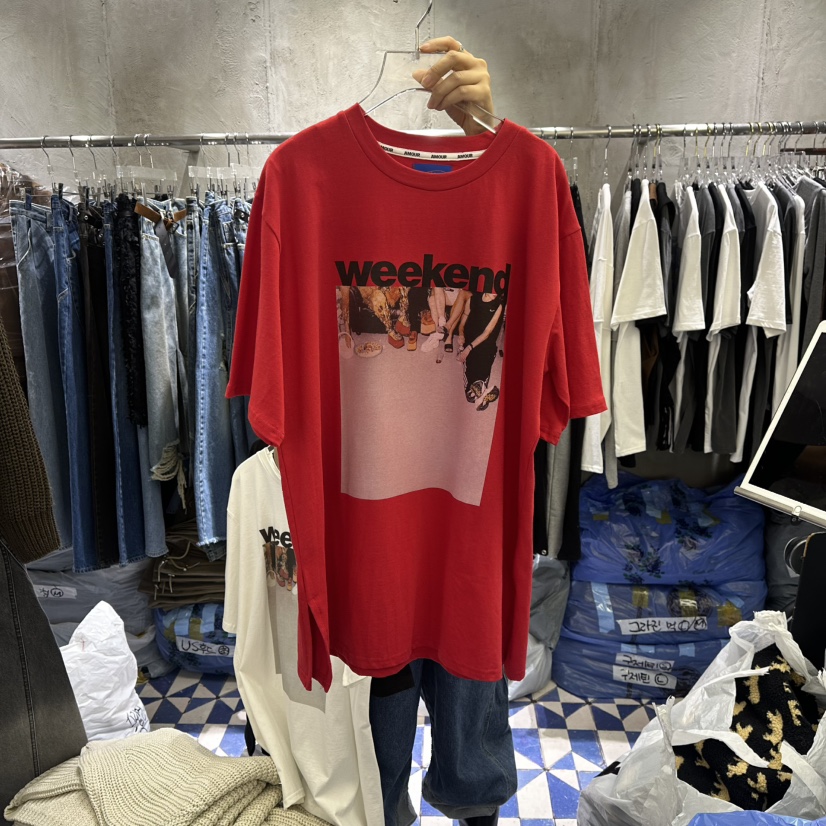 AMOUR韓國代購女裝新款休閑人氣推薦熱賣25秋冬時尚T恤春款AMOURT恤圖色2