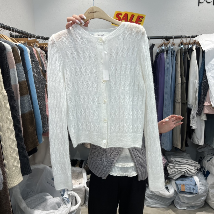 ALMOND PEPE東大門代購女裝新款職業人氣熱賣針織衫開衫ALMOND PEPE針織衫圖色2