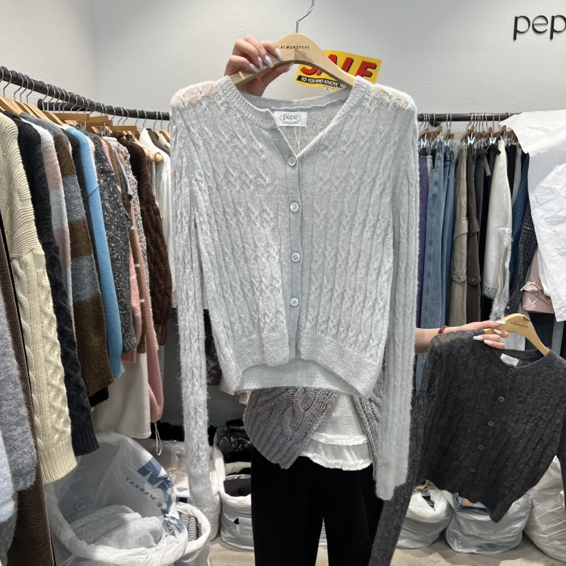 ALMOND PEPE東大門代購女裝新款職業人氣熱賣針織衫開衫ALMOND PEPE針織衫圖色3