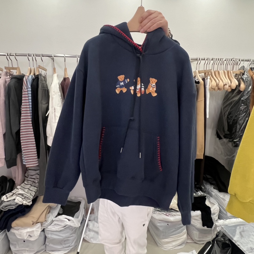 LELEN韓國直郵女裝新品推薦時尚25秋冬衛衣連帽衫加絨泰迪熊LELEN衛衣圖色3