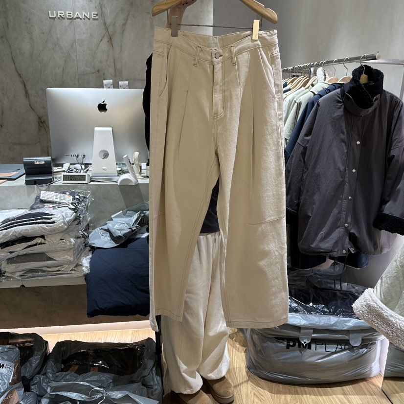 URBANE-P韓國代購女裝新品職業熱賣時尚休閑休閑褲春款褶裥URBANE-P休閑褲圖色1