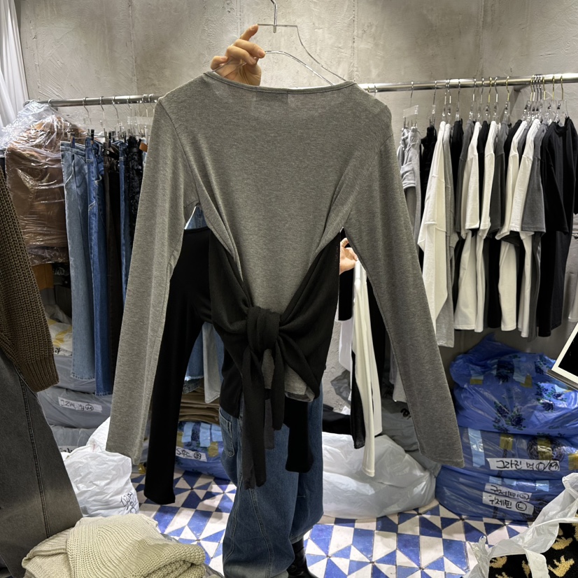 AMOUR東大門直郵女士新品職業熱賣人氣推薦休閑長袖T恤春款AMOUR長袖T恤