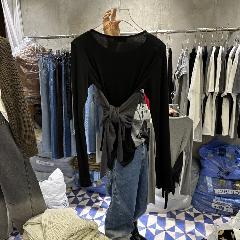 AMOUR東大門直郵女士新品職業熱賣人氣推薦休閑長袖T恤春款AMOUR長袖T恤