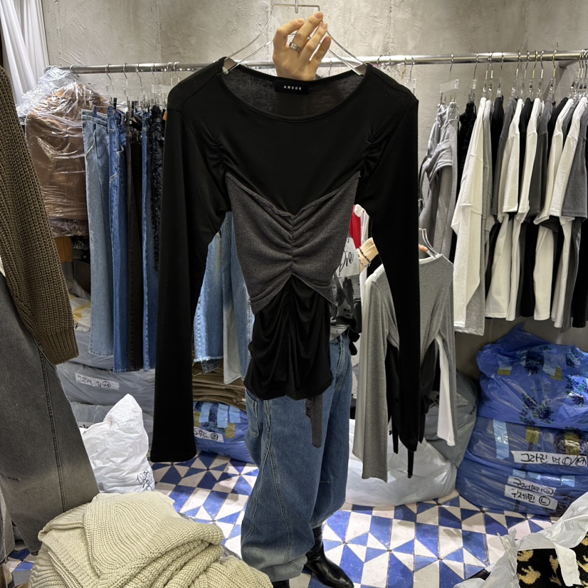 AMOUR東大門直郵女士新品職業熱賣人氣推薦休閑長袖T恤春款AMOUR長袖T恤圖色3