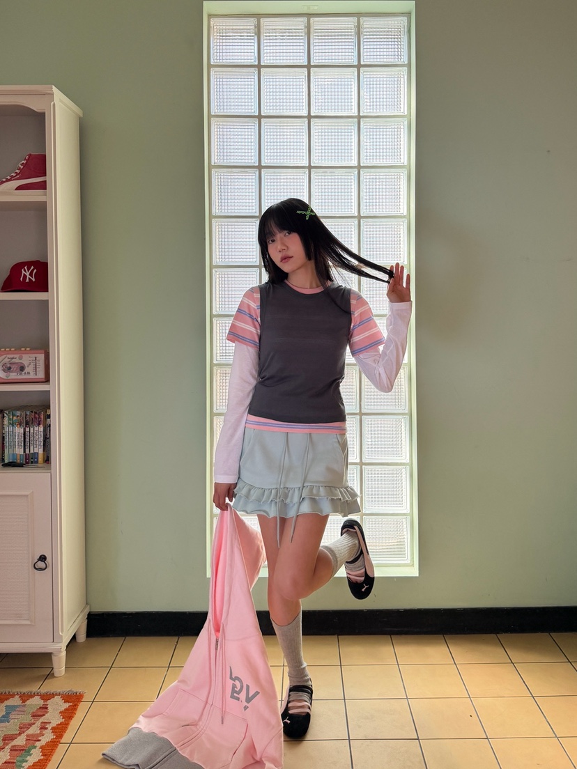 MORE THAN-P東大門直郵女裝新款人氣25秋冬短裙口袋春款MORE THAN短裙