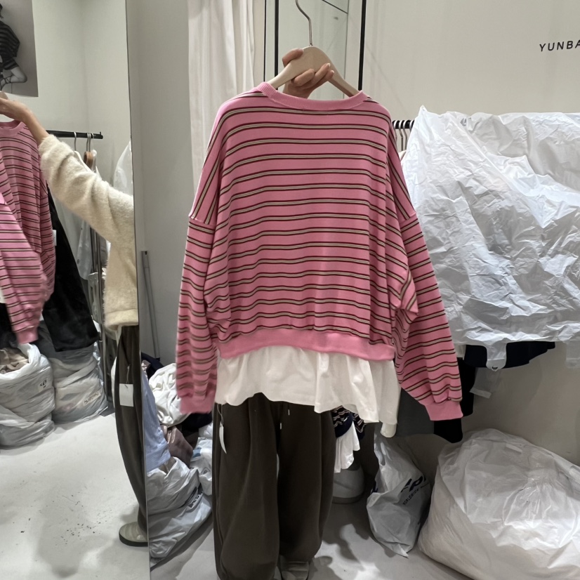 YUNBAL東大門代購女裝新品休閑25秋冬職業推薦熱賣人氣衛衣YUNBAL衛衣