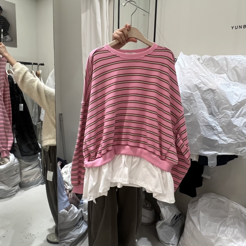 YUNBAL東大門代購女裝新品休閑25秋冬職業推薦熱賣人氣衛衣YUNBAL衛衣圖色1