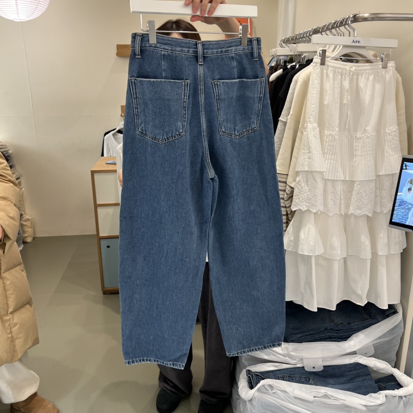 ARE韓國代購女士新款人氣25秋冬休閑推薦時尚牛仔褲水洗復古ARE YOU/ARE牛仔褲