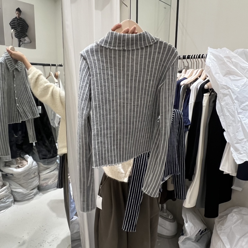 YUNBAL東大門直郵女裝新品職業時尚人氣推薦熱賣長袖T恤開衫YUNBAL長袖T恤