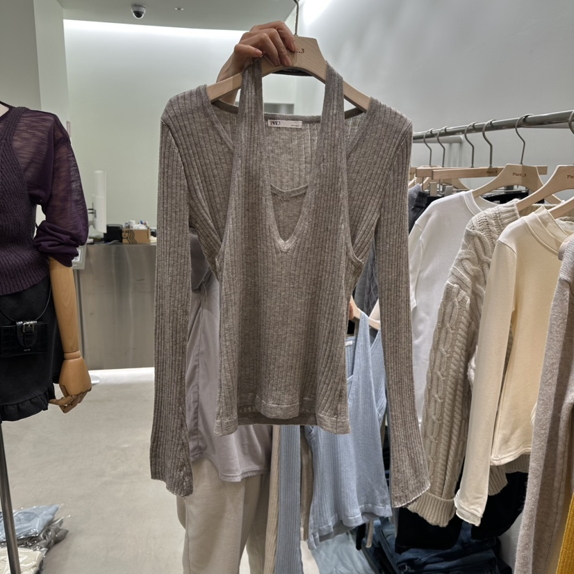 PART3東大門直郵女士新款職業休閑人氣推薦針織衫假兩件春款Part.3針織衫圖色2