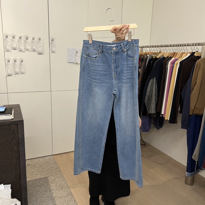 DOHWAJI東大門代購女裝新款職業熱賣人氣推薦休閑牛仔褲口袋DOHWAJI牛仔褲圖色1