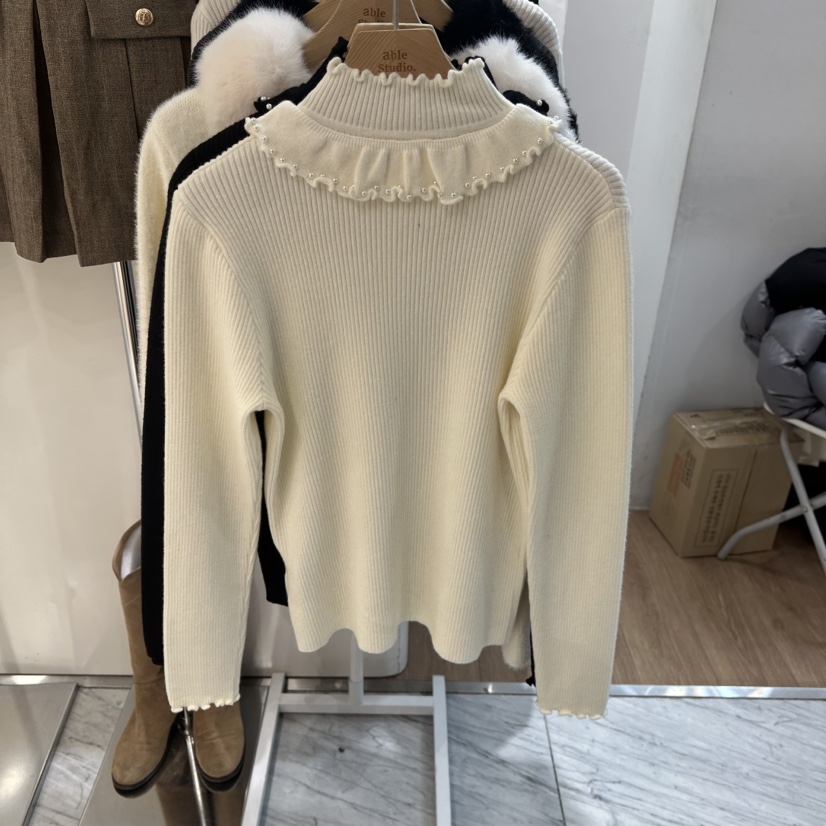 ABLESTUDIO韓國代購女士新品職業人氣推薦針織衫春款雙層ABLESTUDIO針織衫圖色1