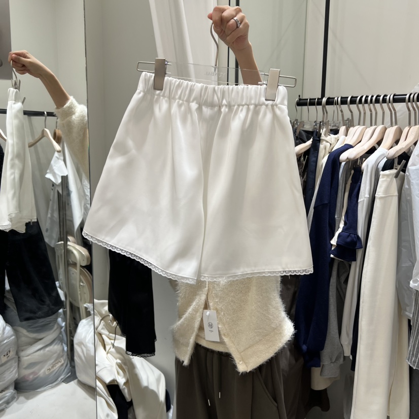 YUNBAL韓國代購女裝新款25秋冬熱賣人氣休閑短褲蕾絲緞面YUNBAL短褲