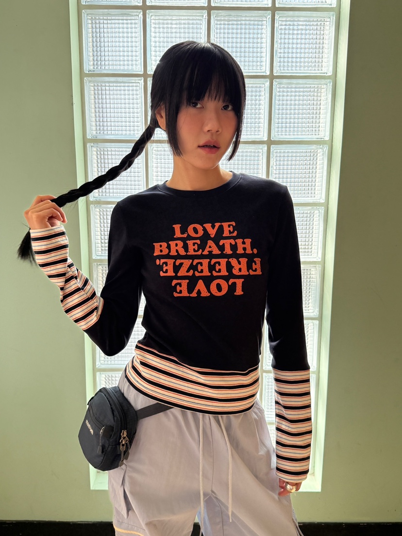 MORE THAN-P東大門實拍女裝新品推薦25秋冬長袖T恤春款MORE THAN長袖T恤