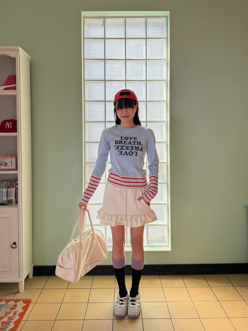 MORE THAN-P東大門實拍女裝新品推薦25秋冬長袖T恤春款MORE THAN長袖T恤