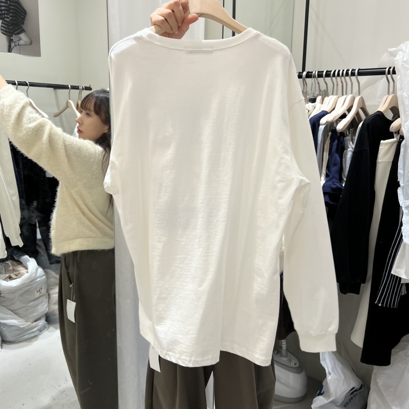 YUNBAL東大門實拍女裝新款時尚熱賣25秋冬推薦長袖T恤春款YUNBAL長袖T恤