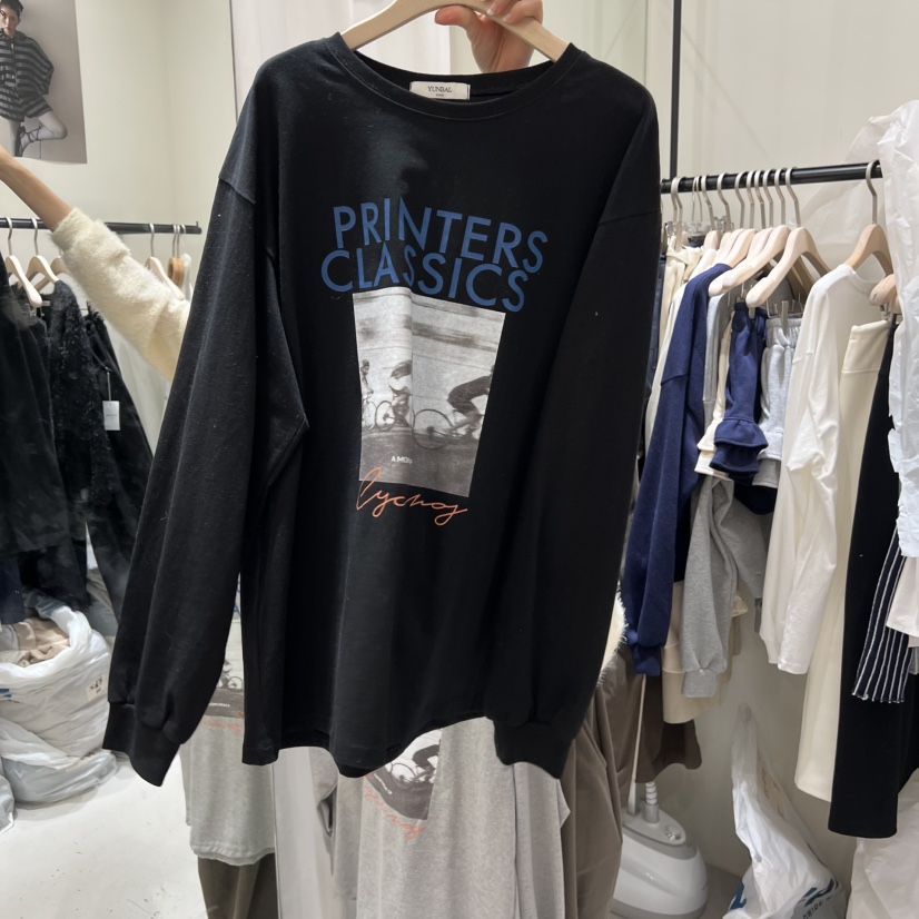 YUNBAL東大門實拍女裝新款時尚熱賣25秋冬推薦長袖T恤春款YUNBAL長袖T恤圖色3