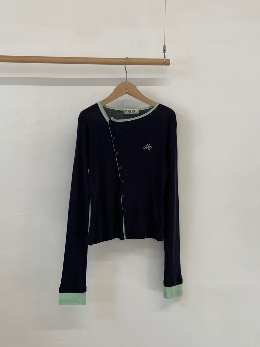 MORE THAN-P東大門直郵女士新款熱賣推薦時尚長袖T恤春款MORE THAN長袖T恤圖色3深藍色