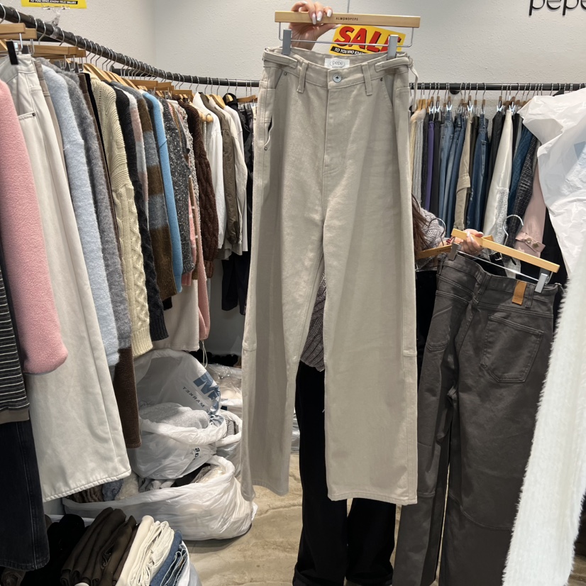 ALMOND PEPE東大門實拍女士新款熱賣推薦職業25秋冬牛仔褲ALMOND PEPE牛仔褲圖色3