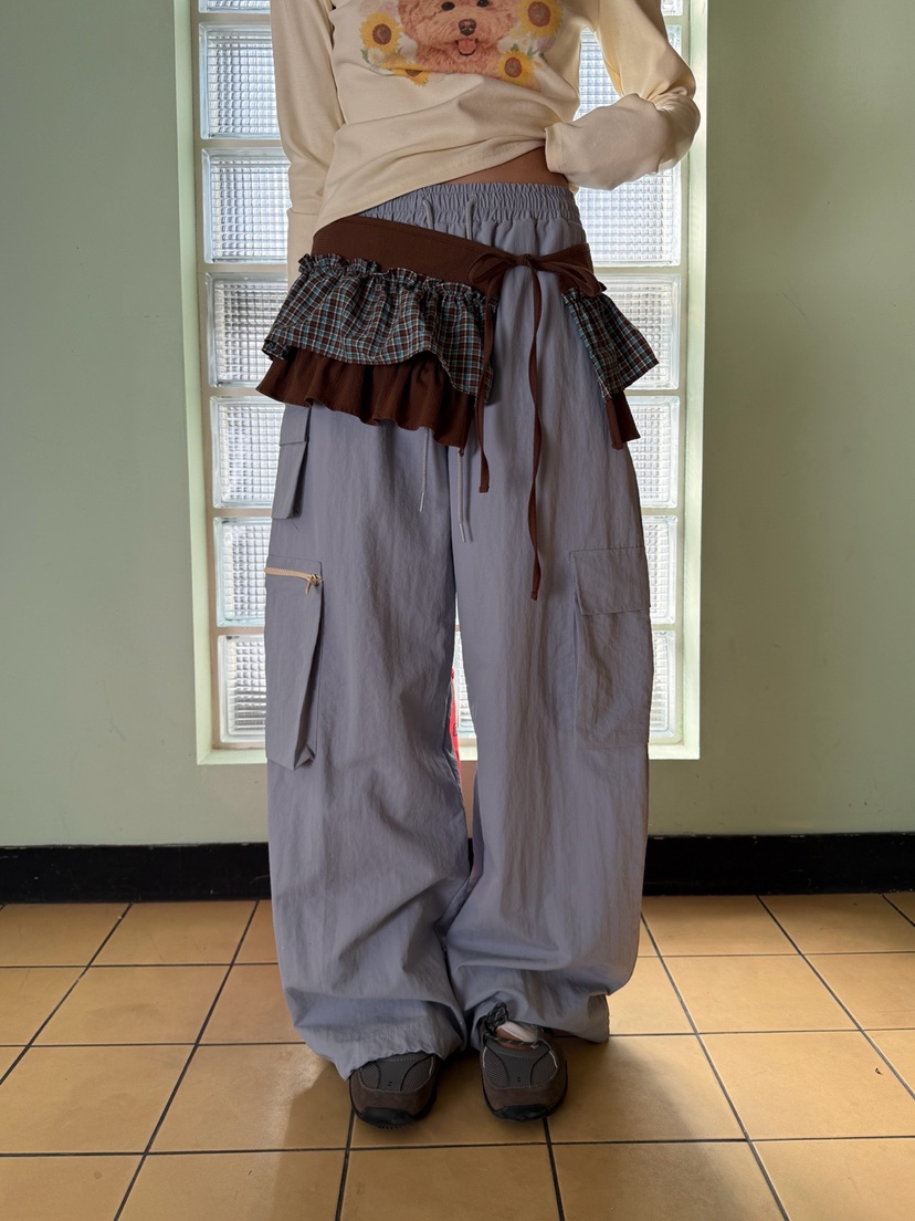 MORE THAN-P東大門實拍女士新款休閑職業人氣短裙春款腰帶MORE THAN短裙