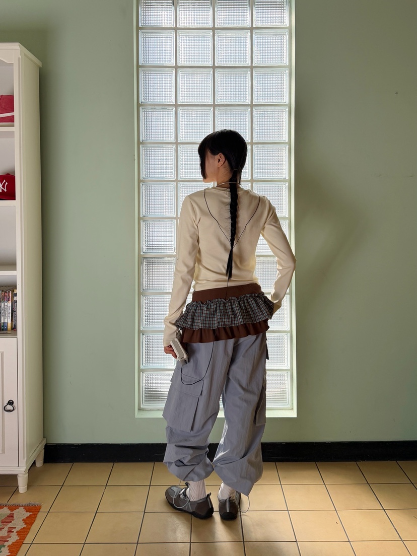 MORE THAN-P東大門實拍女士新款休閑職業人氣短裙春款腰帶MORE THAN短裙