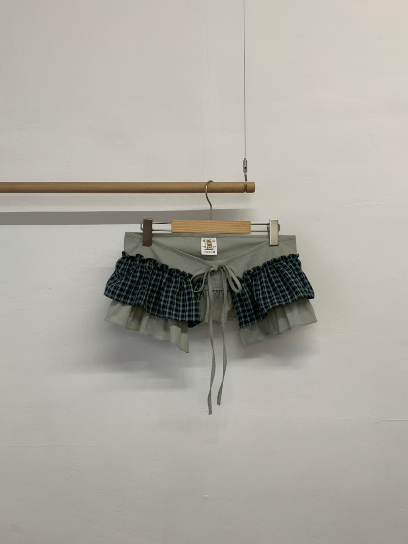 MORE THAN-P東大門實拍女士新款休閑職業人氣短裙春款腰帶MORE THAN短裙圖色2