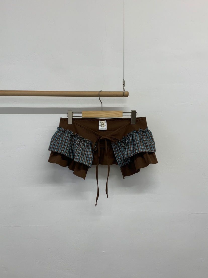 MORE THAN-P東大門實拍女士新款休閑職業人氣短裙春款腰帶MORE THAN短裙圖色3