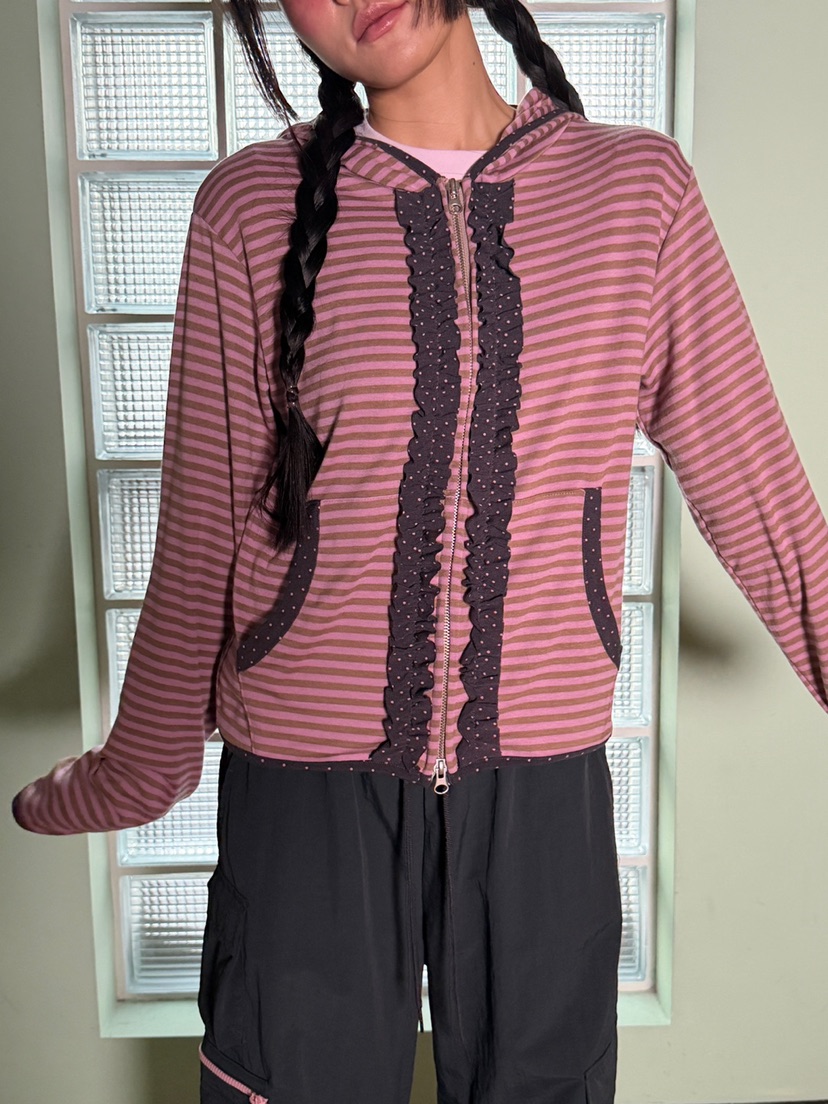 MORE THAN-P東大門代購女裝新款25秋冬衛衣拉鏈春款連帽MORE THAN衛衣