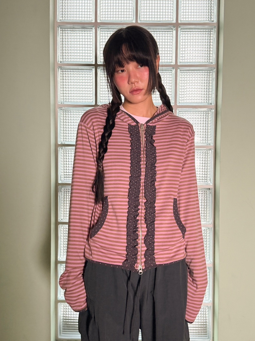 MORE THAN-P東大門代購女裝新款25秋冬衛衣拉鏈春款連帽MORE THAN衛衣