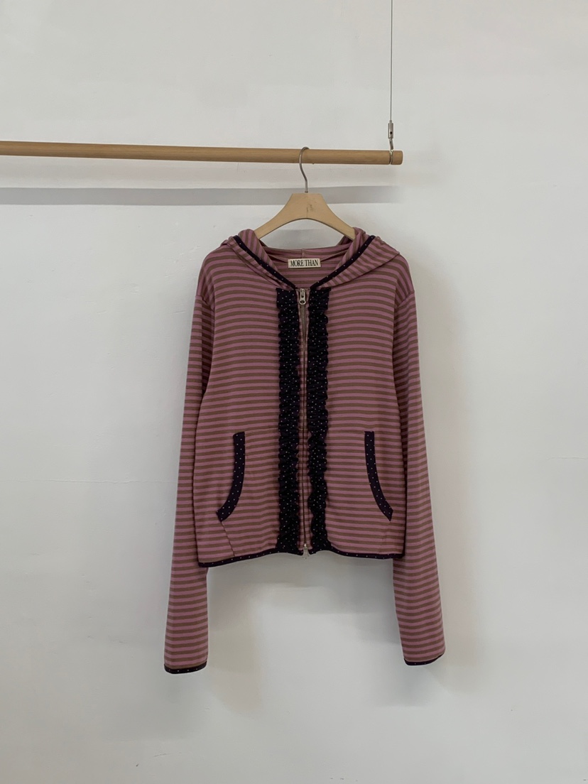 MORE THAN-P東大門代購女裝新款25秋冬衛衣拉鏈春款連帽MORE THAN衛衣圖色1