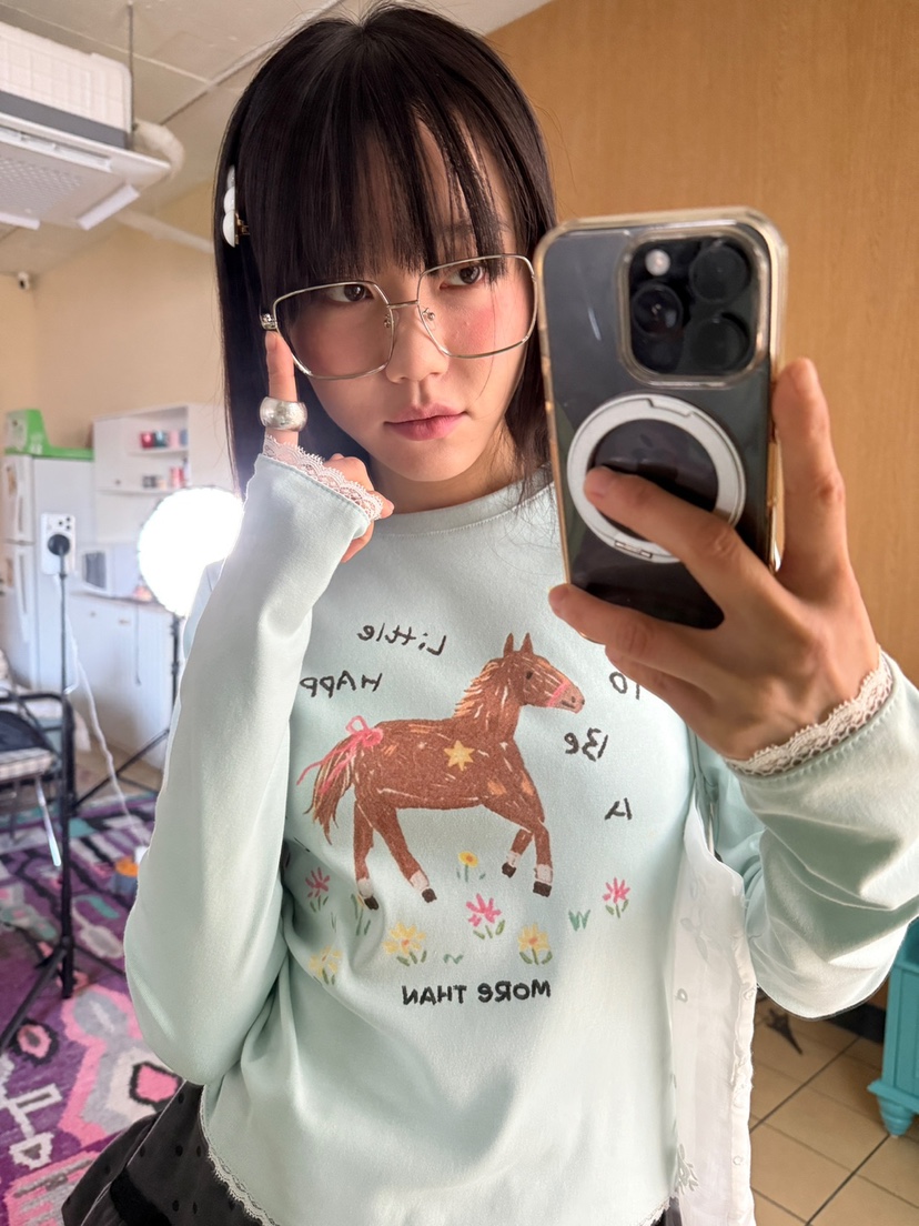 MORE THAN-P韓國直郵女裝新款休閑熱賣推薦長袖T恤春款MORE THAN長袖T恤