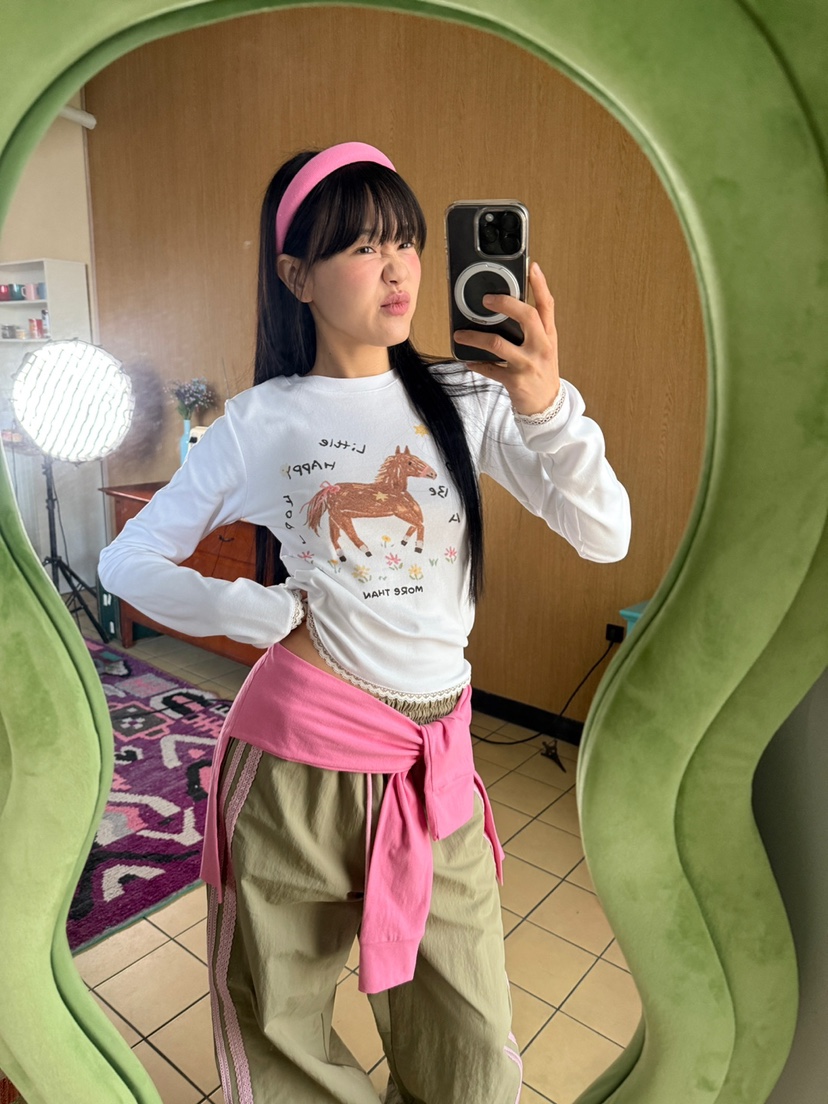 MORE THAN-P韓國直郵女裝新款休閑熱賣推薦長袖T恤春款MORE THAN長袖T恤