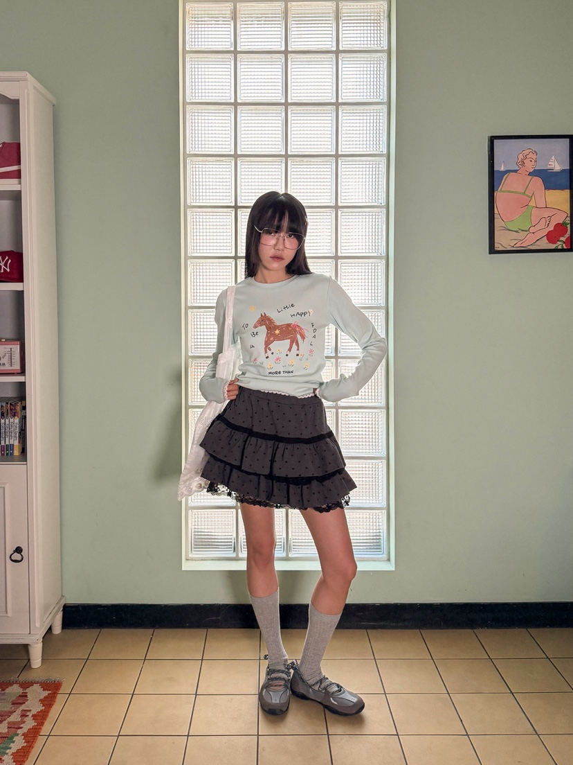 MORE THAN-P韓國直郵女裝新款休閑熱賣推薦長袖T恤春款MORE THAN長袖T恤