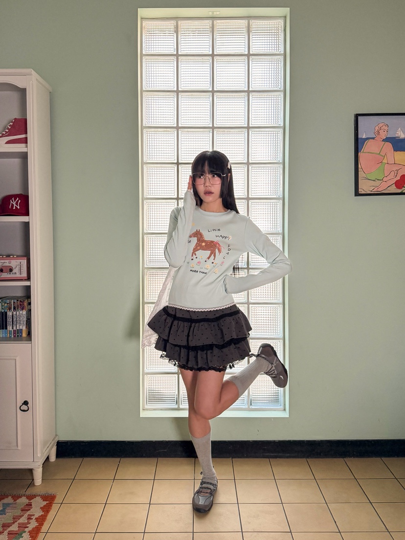 MORE THAN-P韓國直郵女裝新款休閑熱賣推薦長袖T恤春款MORE THAN長袖T恤