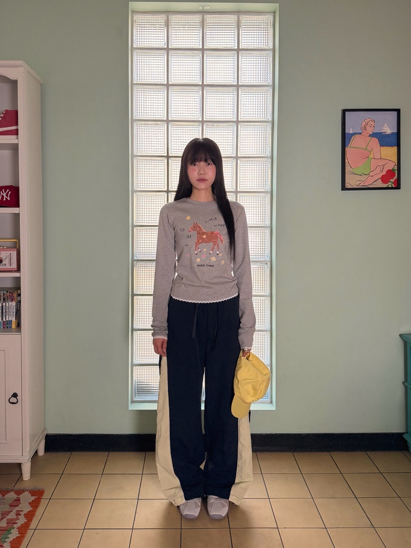 MORE THAN-P韓國直郵女裝新款休閑熱賣推薦長袖T恤春款MORE THAN長袖T恤