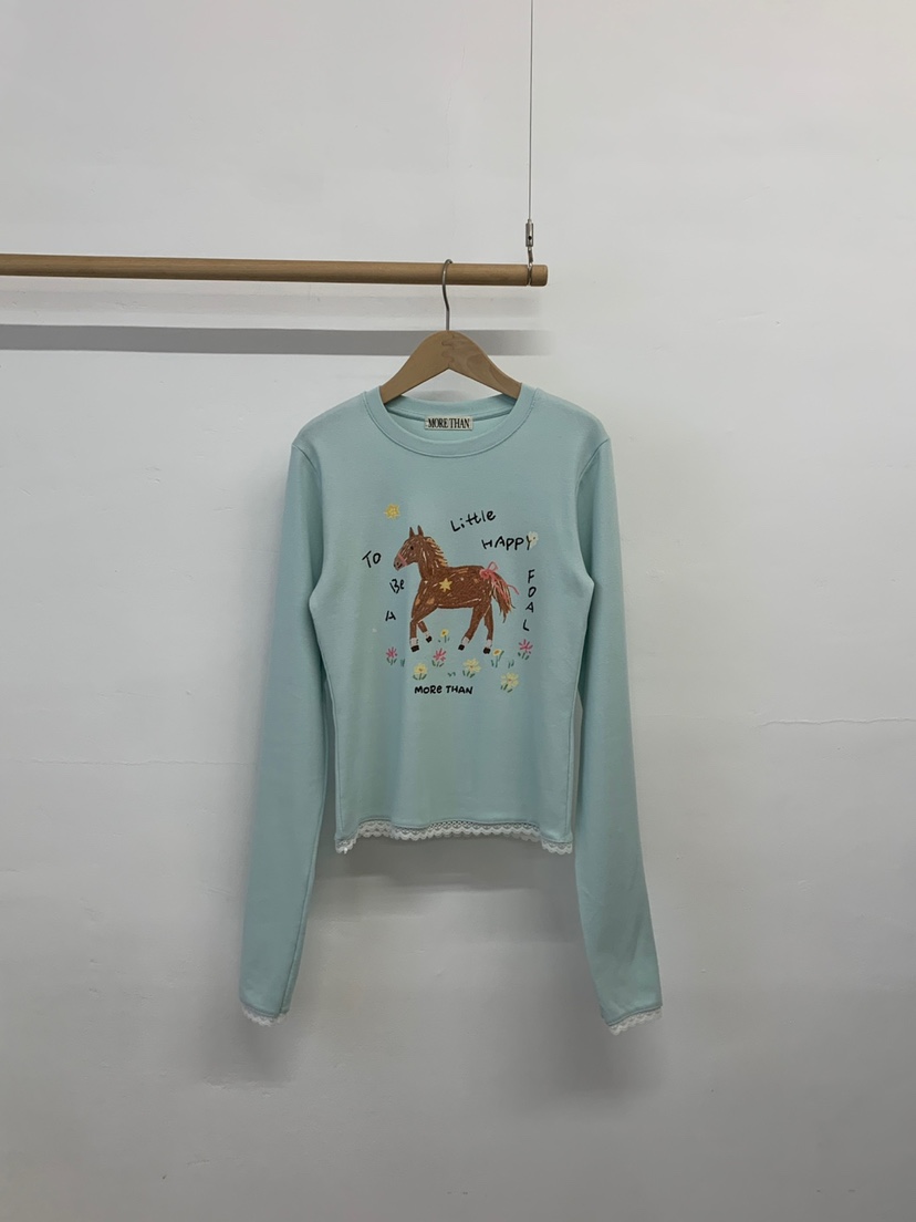 MORE THAN-P韓國直郵女裝新款休閑熱賣推薦長袖T恤春款MORE THAN長袖T恤圖色2