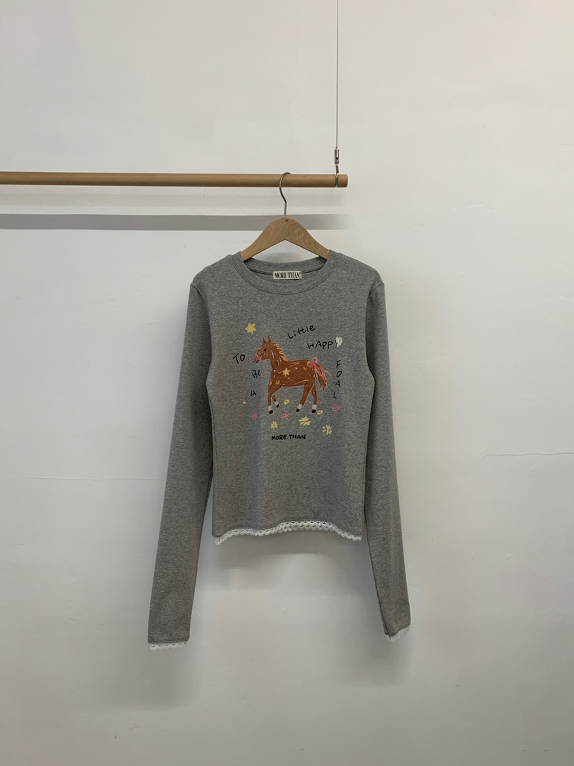 MORE THAN-P韓國直郵女裝新款休閑熱賣推薦長袖T恤春款MORE THAN長袖T恤圖色3