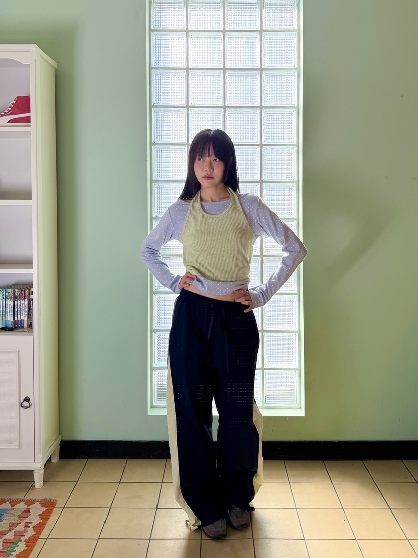 MORE THAN-P韓國代購女士新款時尚休閑長袖T恤假兩件春款MORE THAN長袖T恤