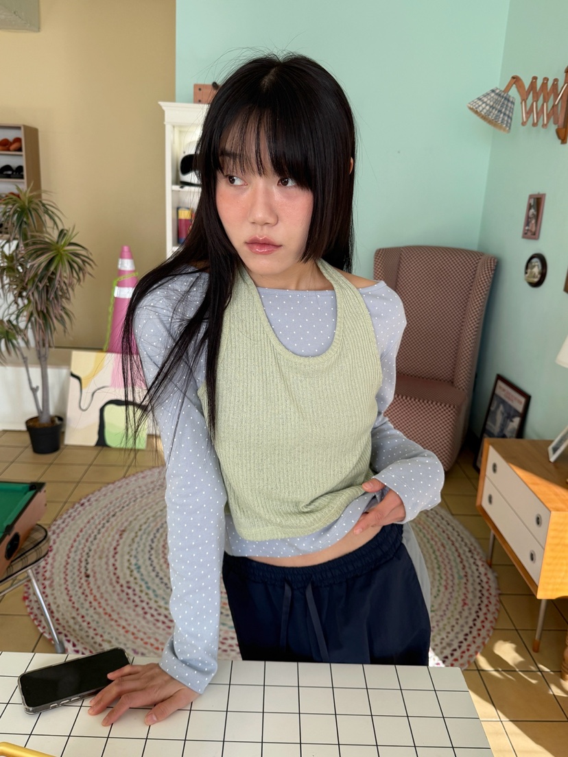 MORE THAN-P韓國代購女士新款時尚休閑長袖T恤假兩件春款MORE THAN長袖T恤