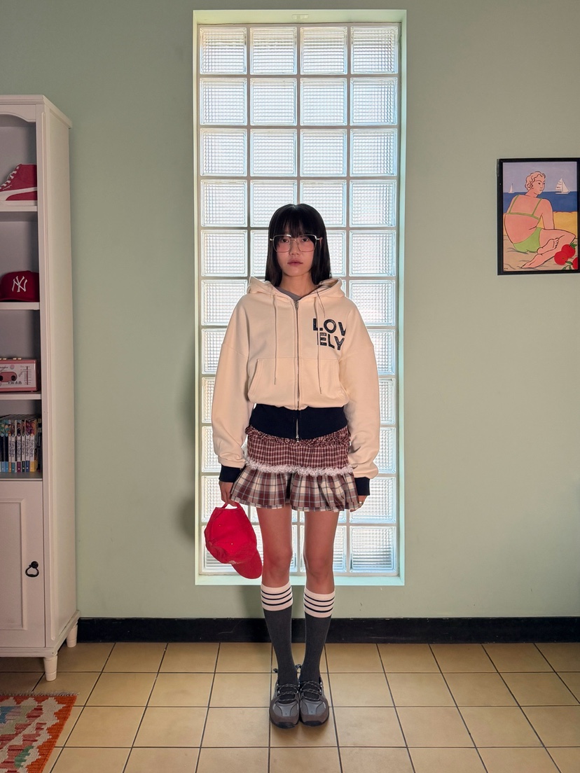 MORE THAN-P韓國直郵㊣女裝新品推薦衛衣連帽拉鏈衫可愛的春款MORE THAN衛衣