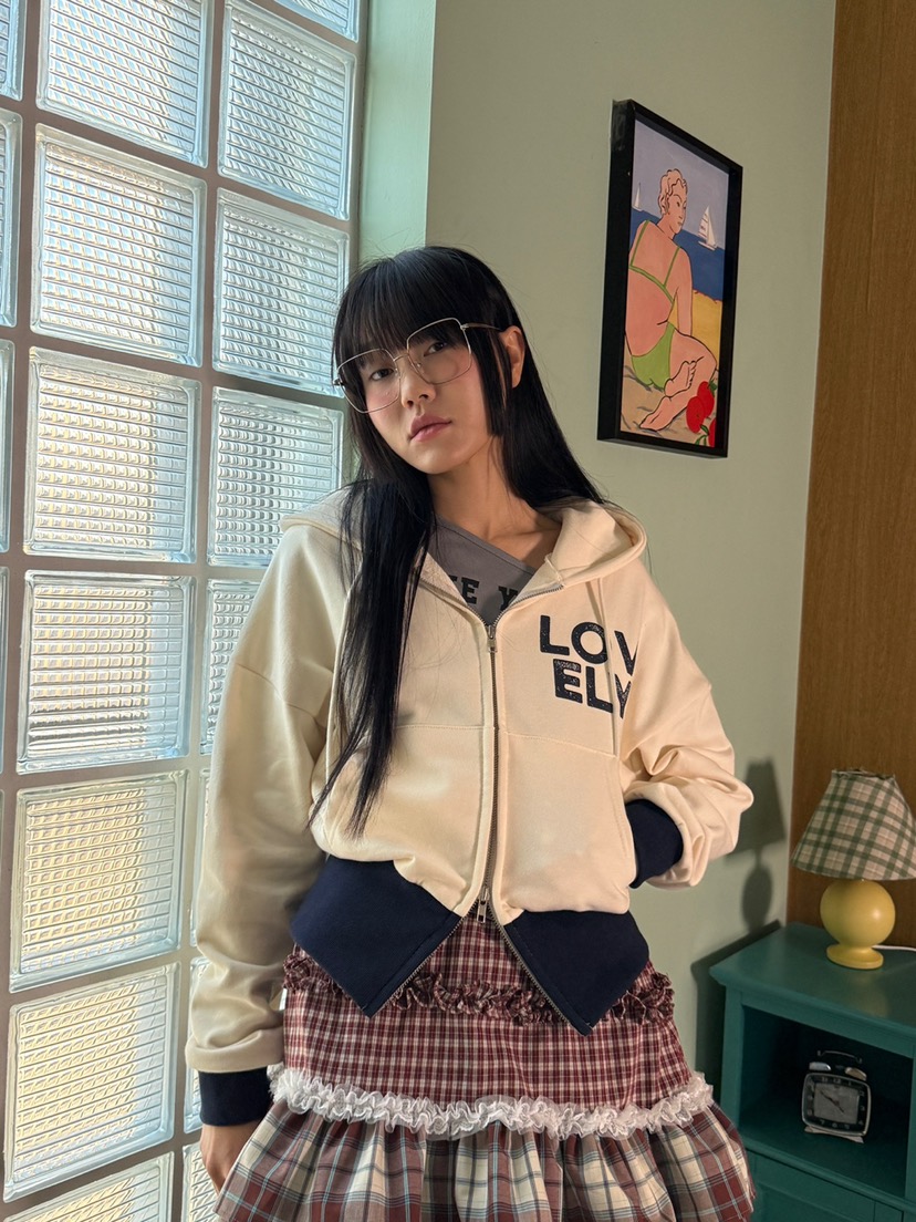 MORE THAN-P韓國直郵㊣女裝新品推薦衛衣連帽拉鏈衫可愛的春款MORE THAN衛衣