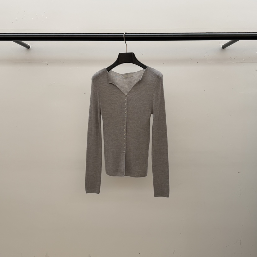 ID韓國直郵㊣女士新品真品26春夏職業休閑推薦針織衫春款紐扣ID針織衫圖色2